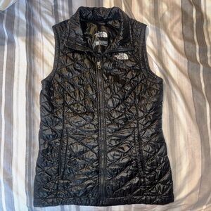 The North Face Women's Glossy Black Quilted Vest